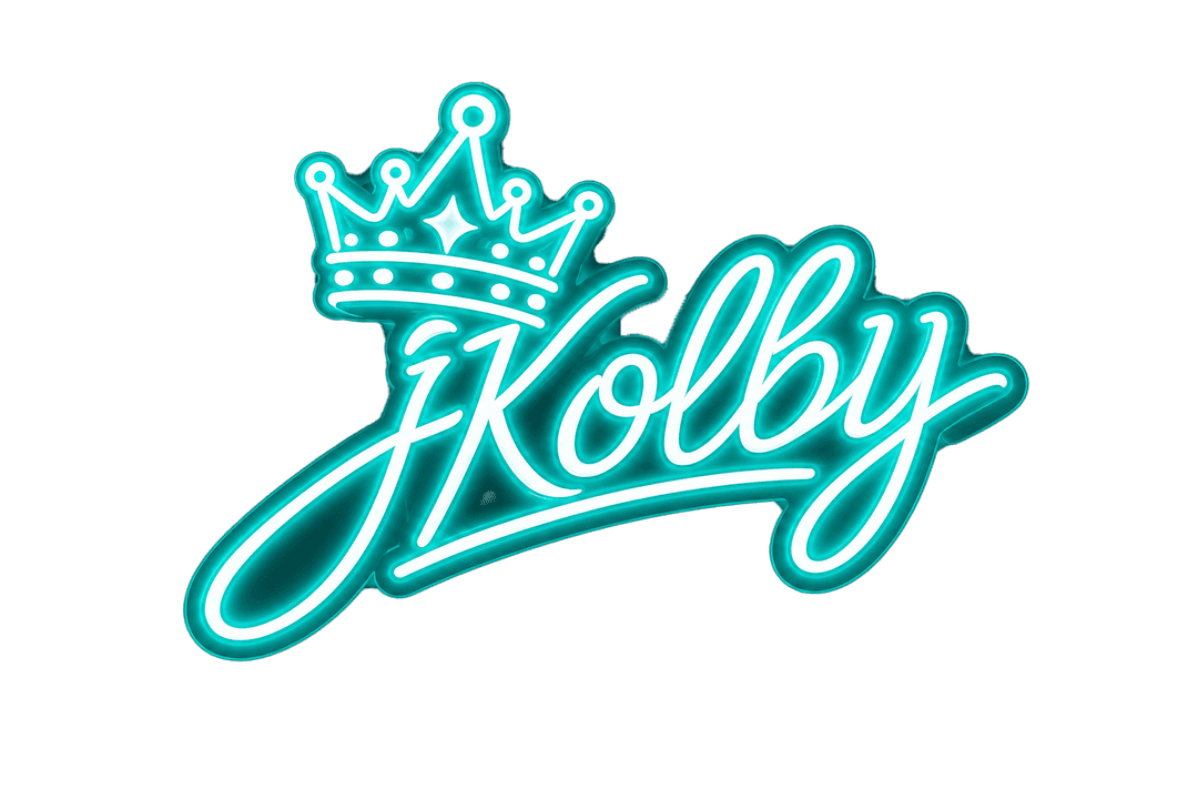 jKolby neon wordmark